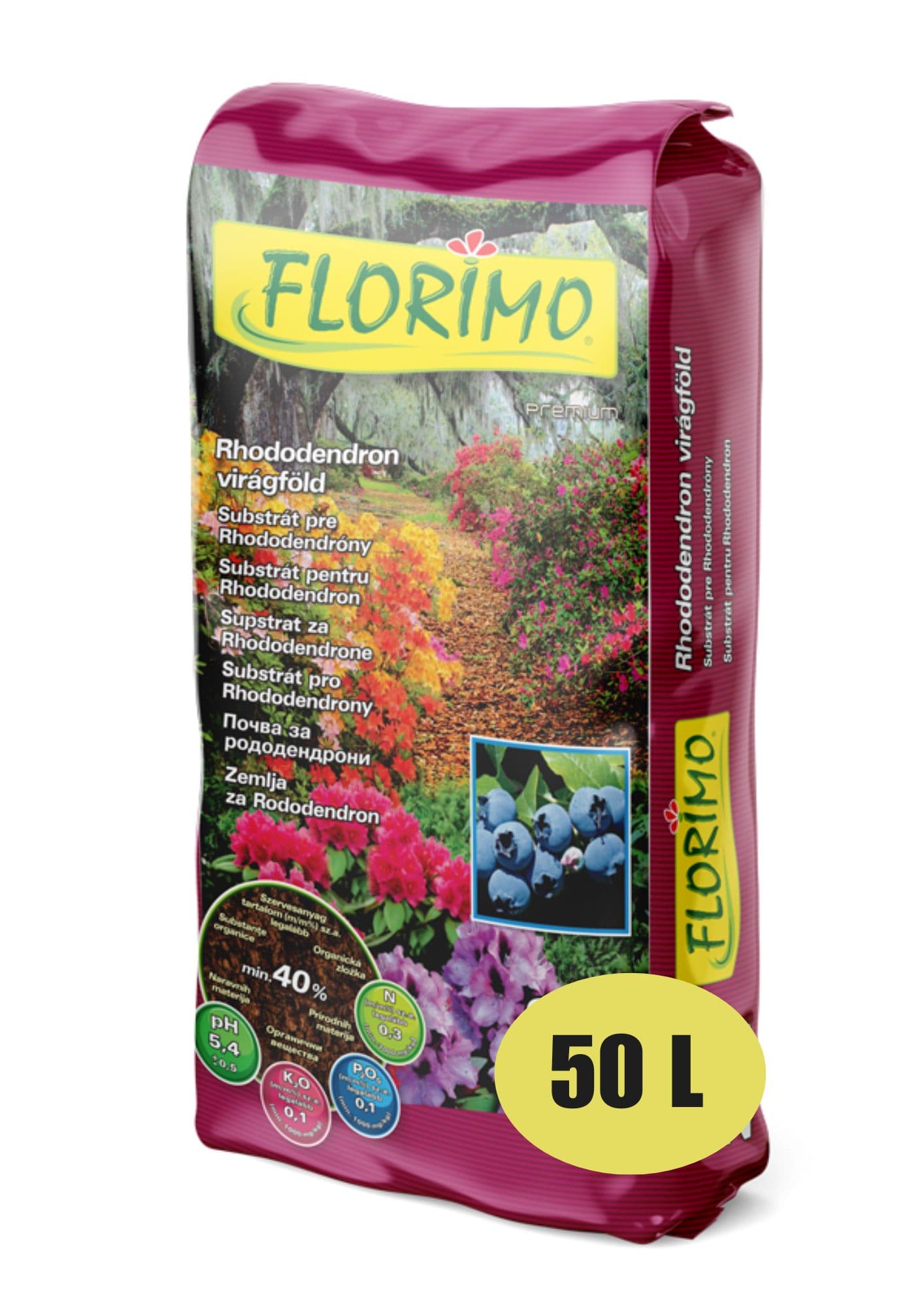 Turbă Florimo – Rhododendron 50 L — imagine 1