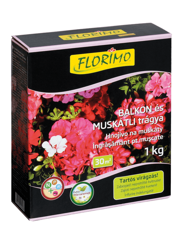 Florimo îngrășământ granule – Mușcate și plante de balcon 1 kg