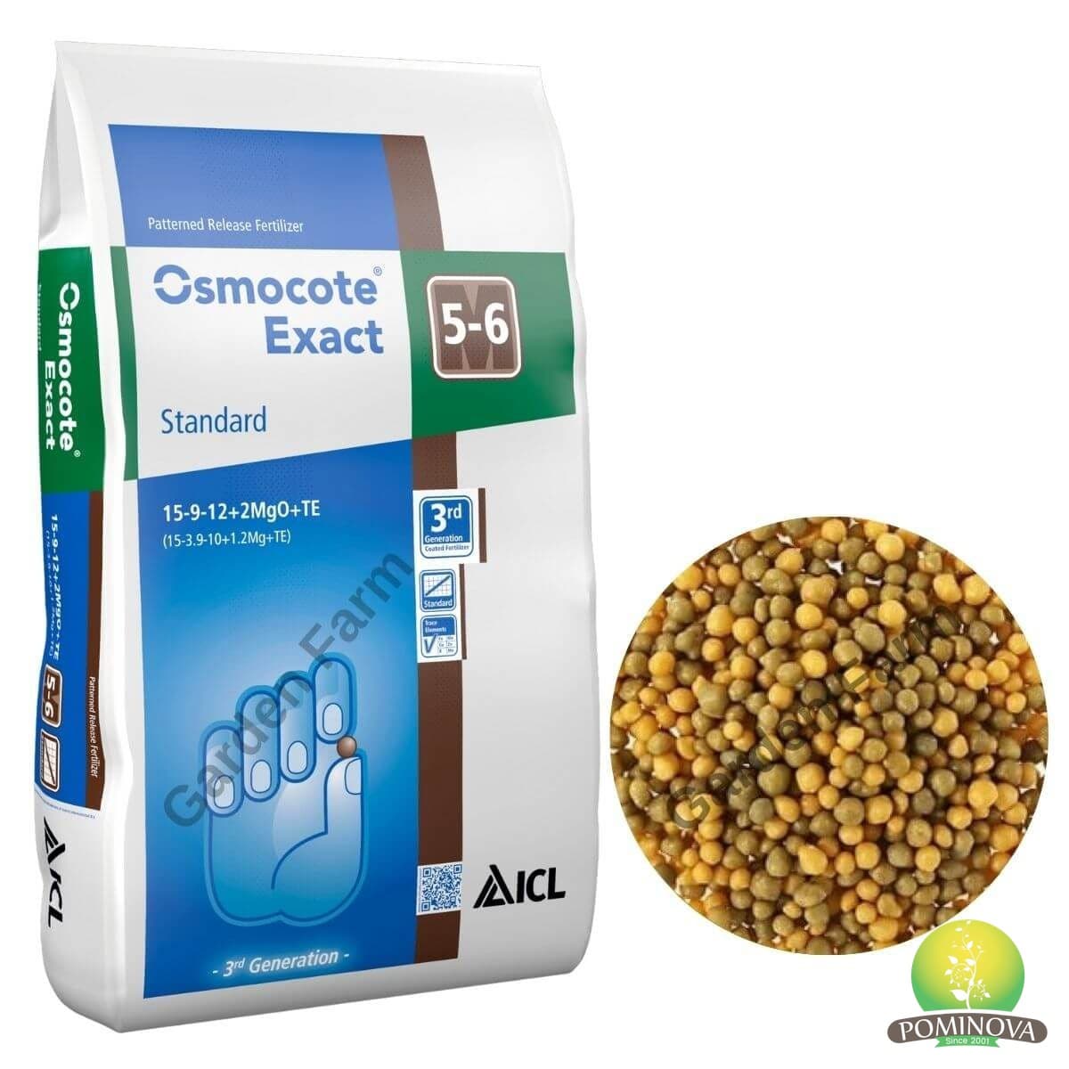 Osmocote Exact 15 09 12+2Mgo+Me Standard 5-6 Luni, 25 KG — imagine 1